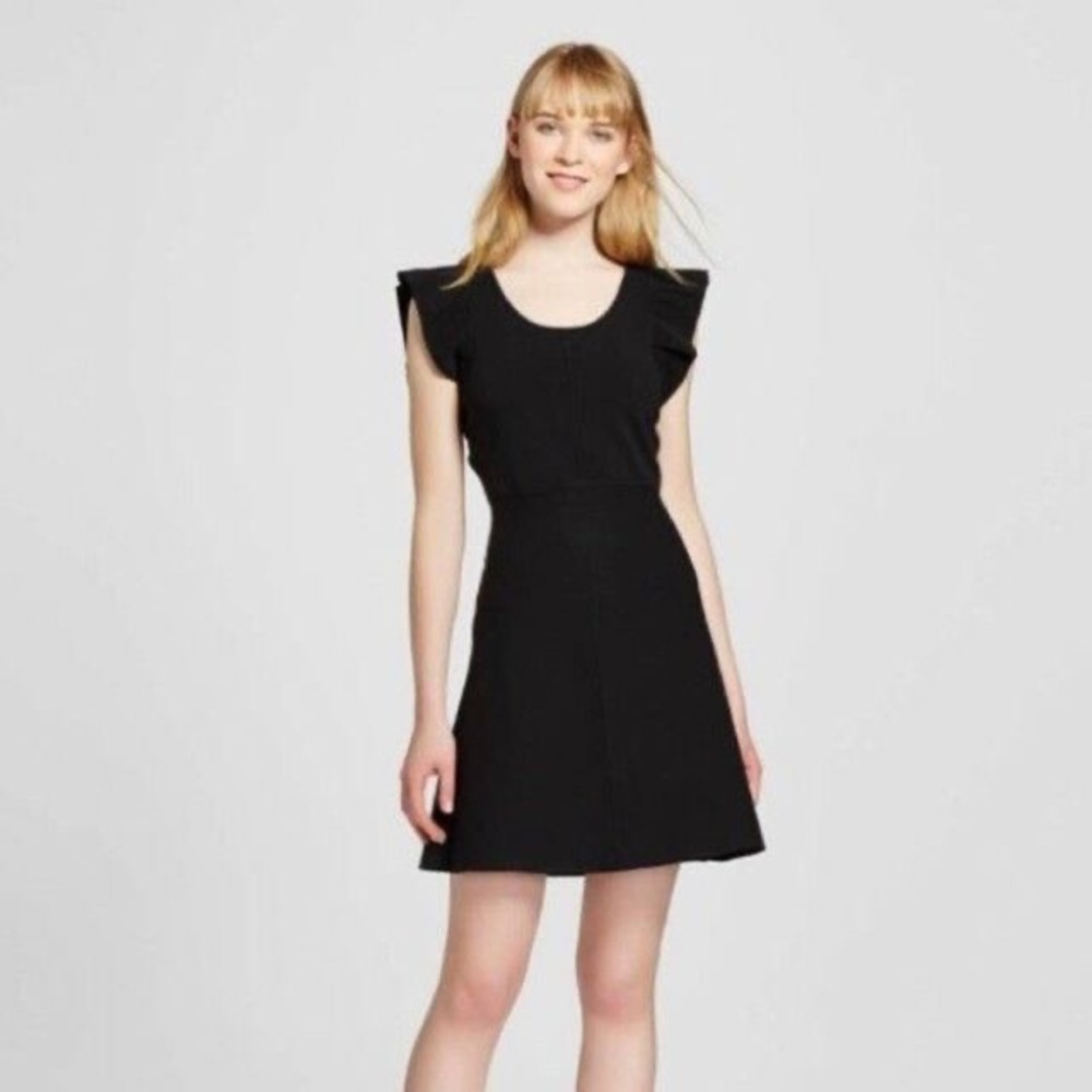 Victoria Beckham Ruffle Sleeve Dress